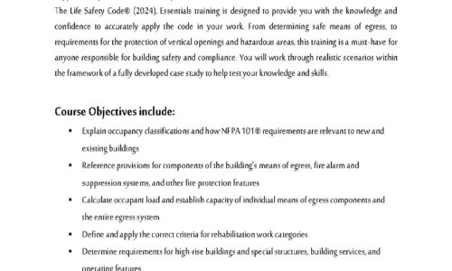 2024 NFPA 101 Life Safety Code Essentials